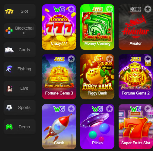Main screen of 2jbet game page for PK players - 4